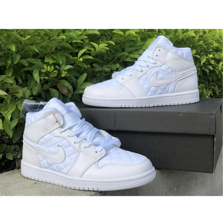 Jordan Air 1 Mid White Quilted DB6078-100 - PerfectKickZ