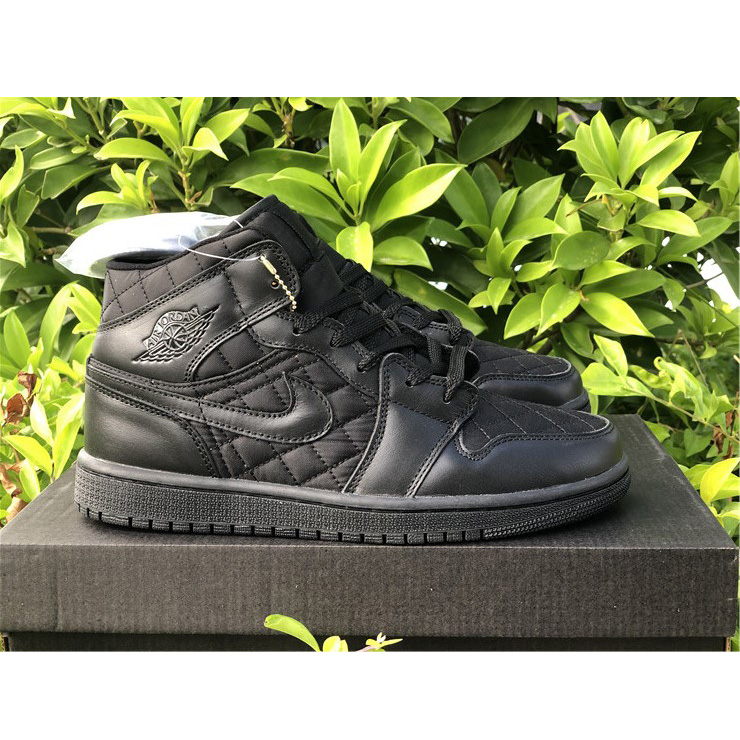Jordan Air 1 Mid Black Quilted DB6078-001 - PerfectKickZ