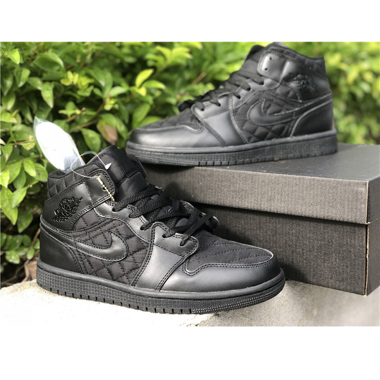 Jordan Air 1 Mid Black Quilted DB6078-001 - PerfectKickZ