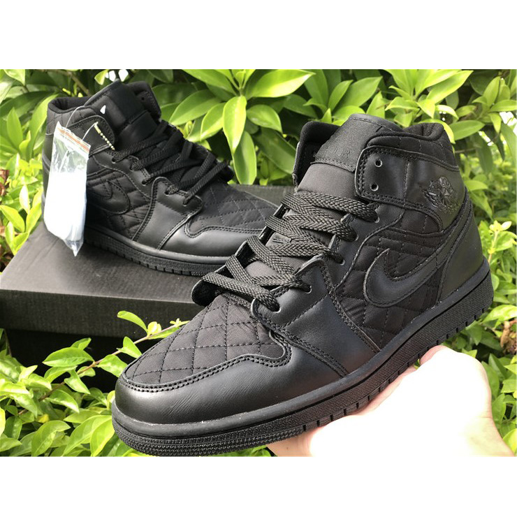 Jordan Air 1 Mid Black Quilted DB6078-001 - PerfectKickZ