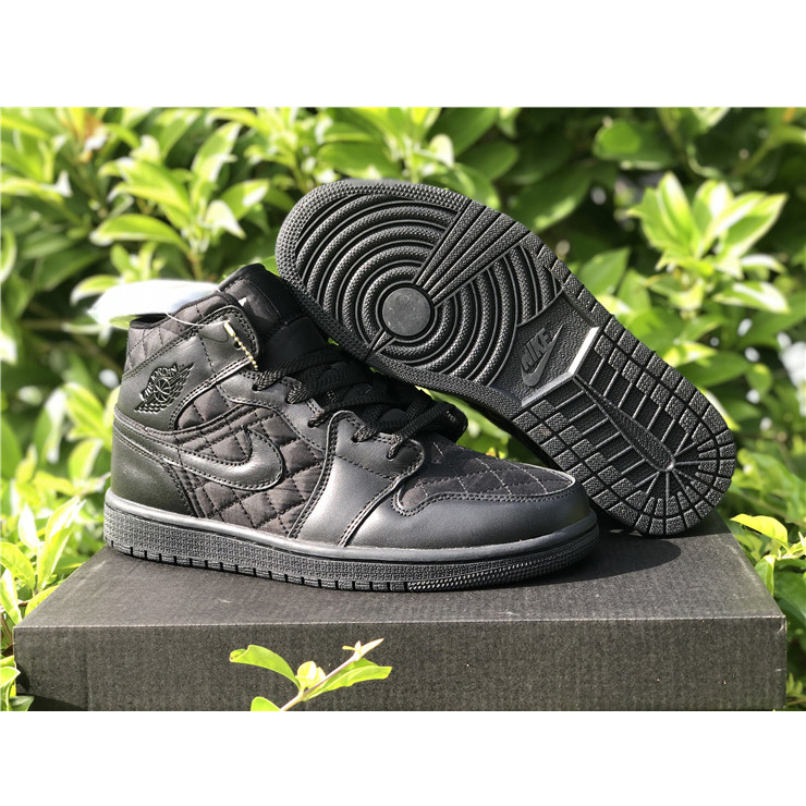 Jordan Air 1 Mid Black Quilted DB6078-001 - PerfectKickZ
