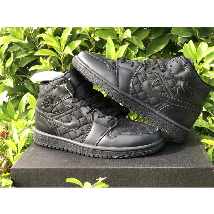 Jordan Air 1 Mid Black Quilted DB6078-001 - PerfectKickZ