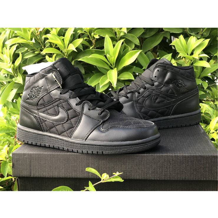 Jordan Air 1 Mid Black Quilted DB6078-001 - PerfectKickZ