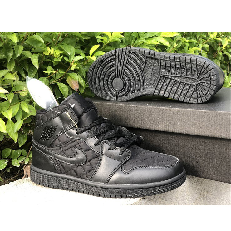 Jordan Air 1 Mid Black Quilted DB6078-001 - PerfectKickZ