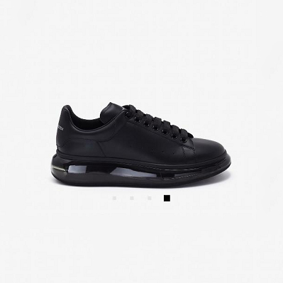Alexander Mqueen Air Platform Leather Sneakers Black - PerfectKickZ
