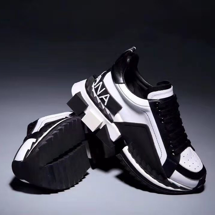 Dolce & Gabbana Super King Two Color Leather Sneakers - PerfectKickZ