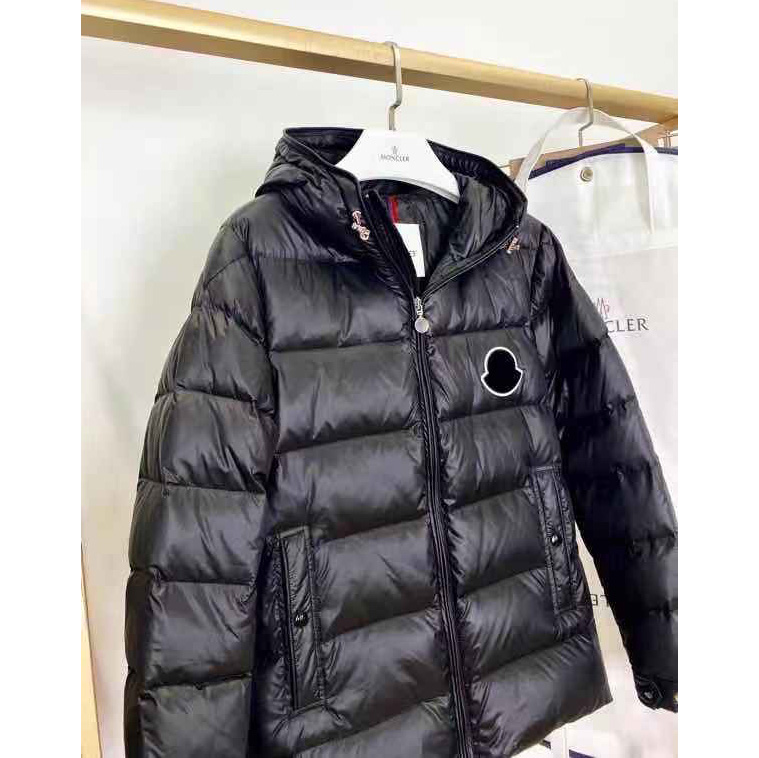 Moncler Logo Print Down Jacket  - PerfectKickZ