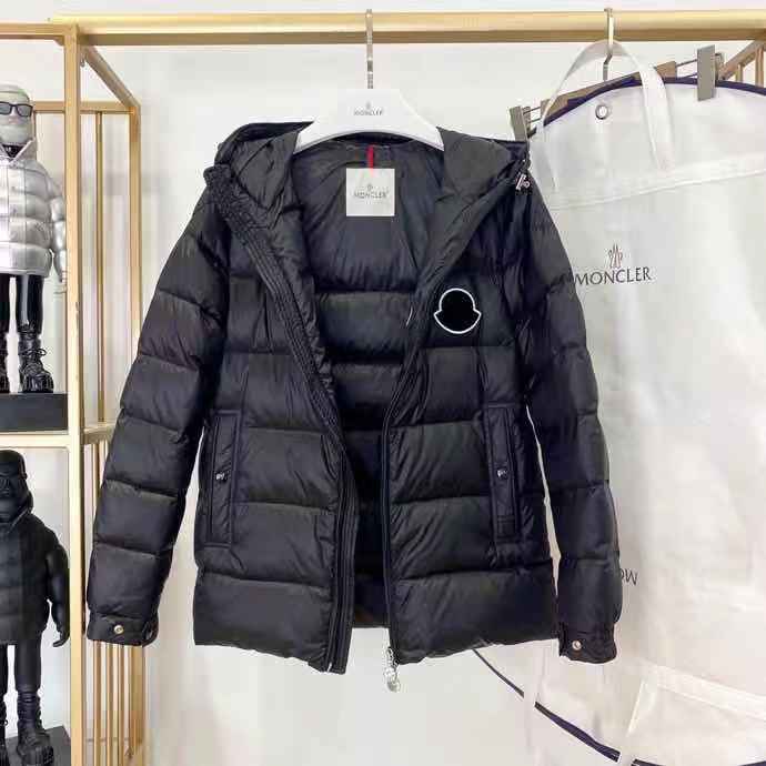 Moncler Logo Print Down Jacket  - PerfectKickZ