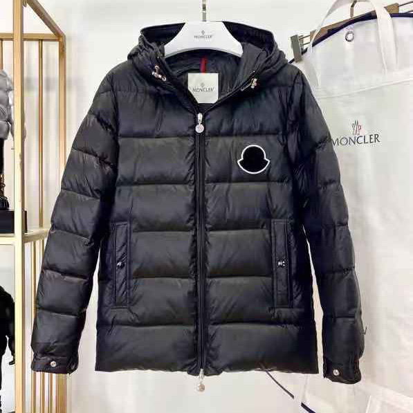 Moncler Logo Print Down Jacket  - PerfectKickZ