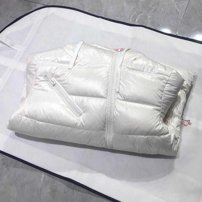 Moncler White Zipper Down Jacket  - PerfectKickZ