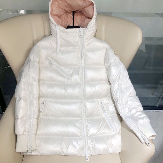 Moncler White Zipper Down Jacket  - PerfectKickZ