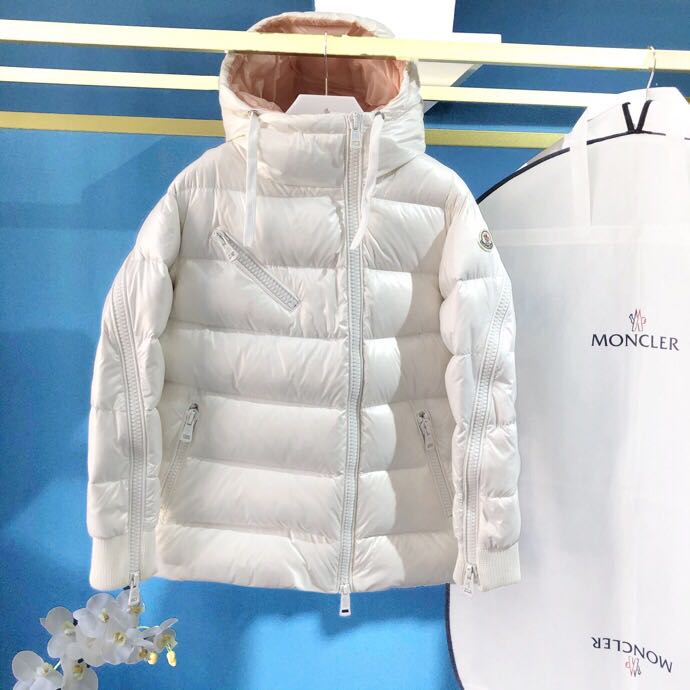 Moncler White Zipper Down Jacket  - PerfectKickZ