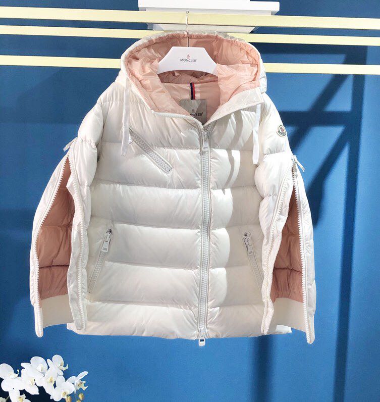 Moncler White Zipper Down Jacket  - PerfectKickZ