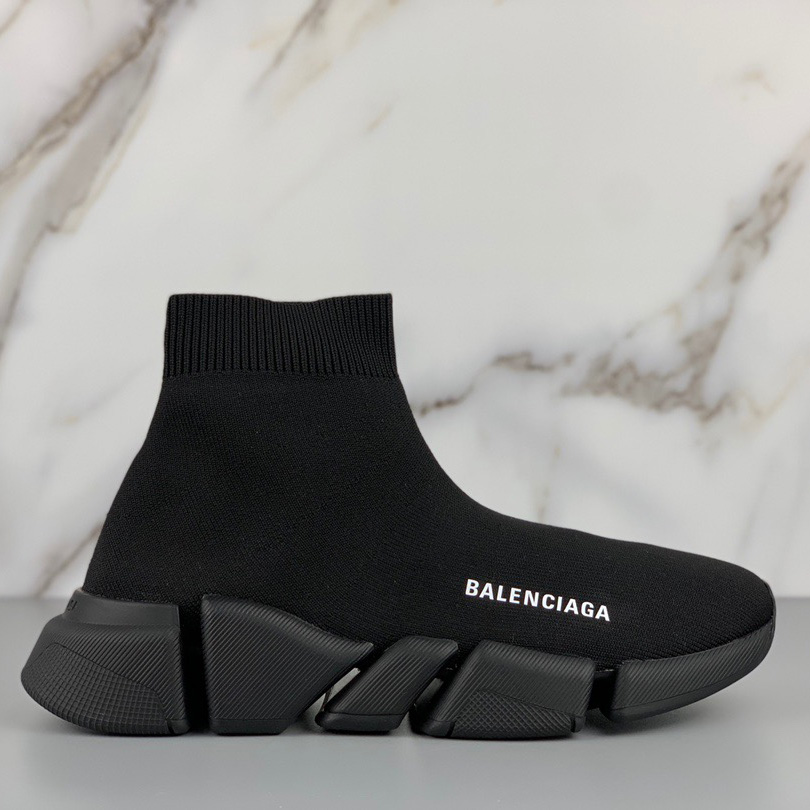 Balenciaga Black Speed.2 Lt Knit Sole - PerfectKickZ
