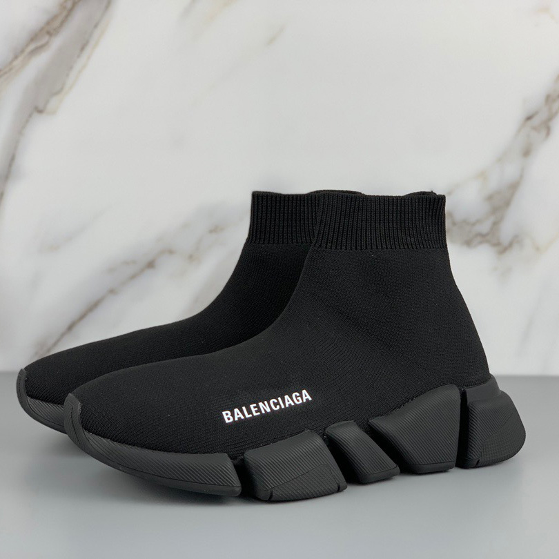 Balenciaga Black Speed.2 Lt Knit Sole - PerfectKickZ