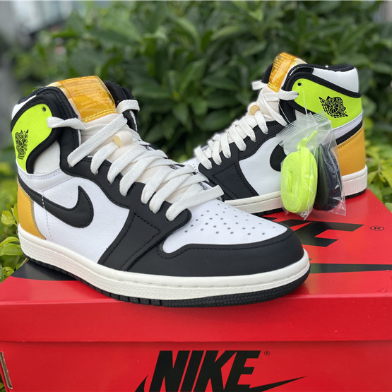 Jordan Air 1 High OG Volt Gold Sail 555088-118 - PerfectKickZ