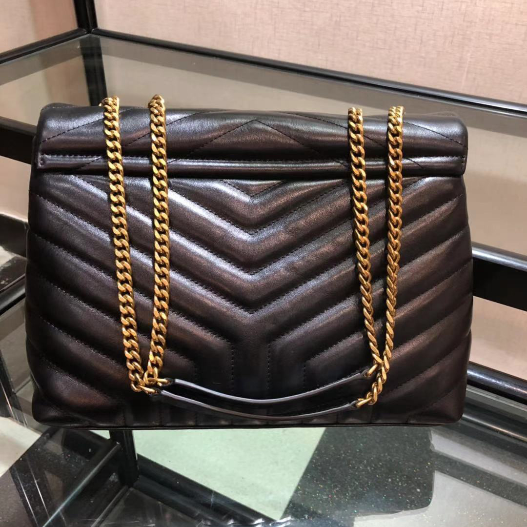 Saint Laurent Logo Print Shoulder Bag (31cm) - PerfectKickZ