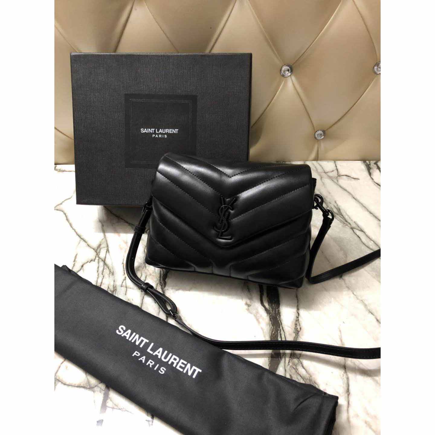 Saint Laurent Black Leather Shoulder Bag  - PerfectKickZ
