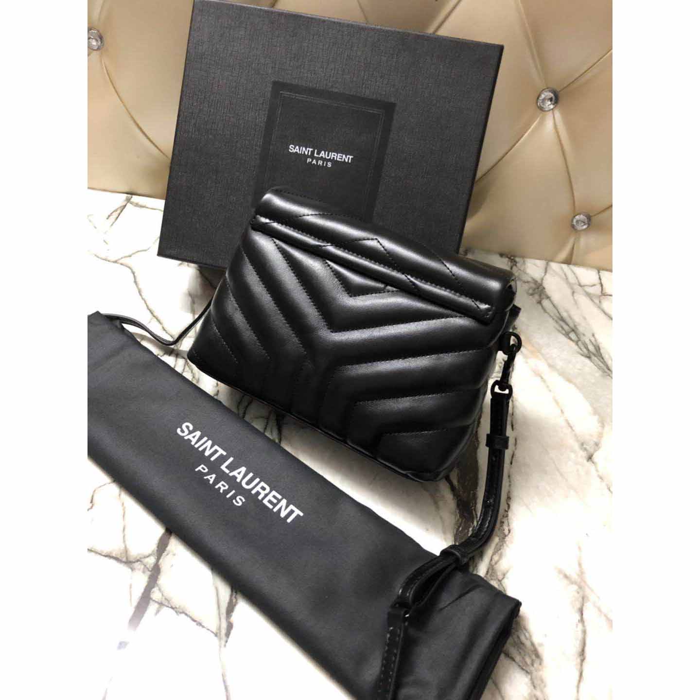 Saint Laurent Black Leather Shoulder Bag  - PerfectKickZ