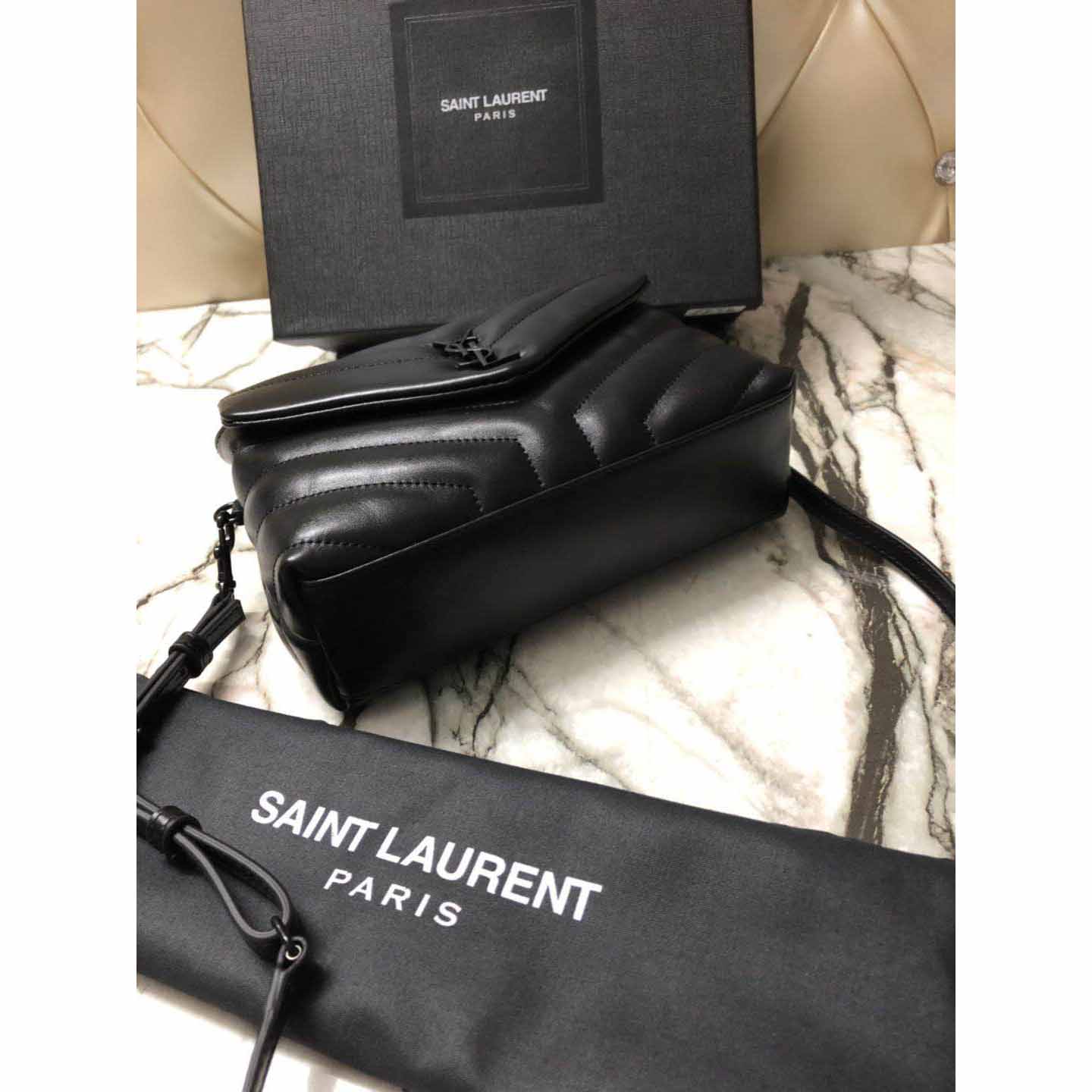 Saint Laurent Black Leather Shoulder Bag  - PerfectKickZ