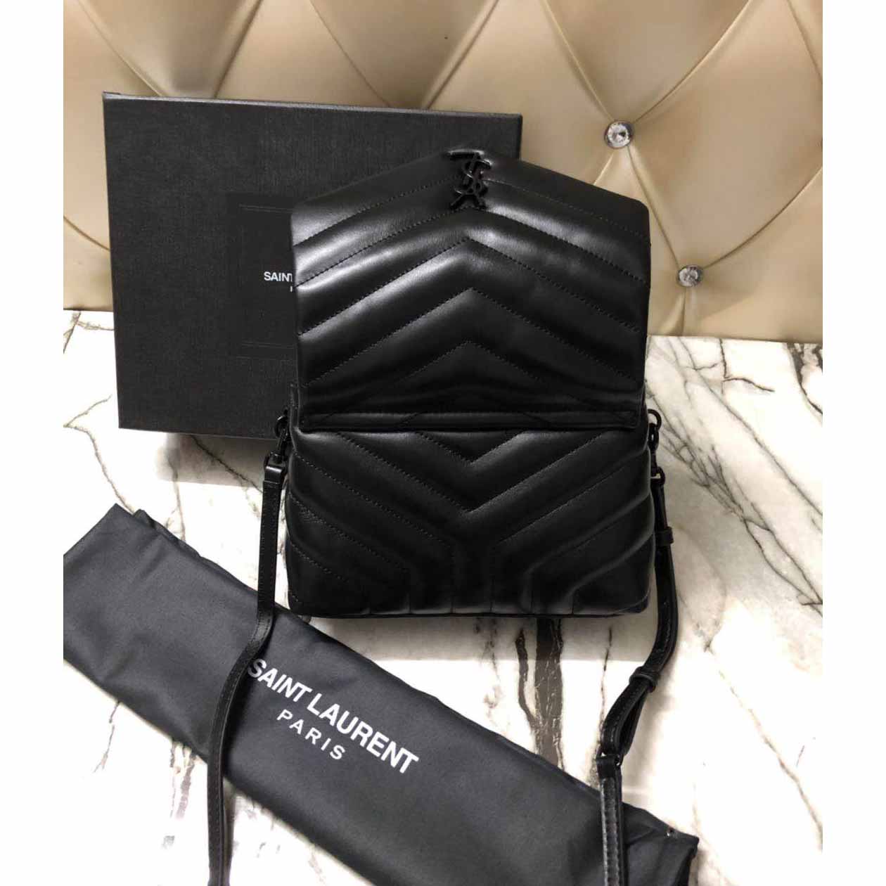 Saint Laurent Black Leather Shoulder Bag  - PerfectKickZ