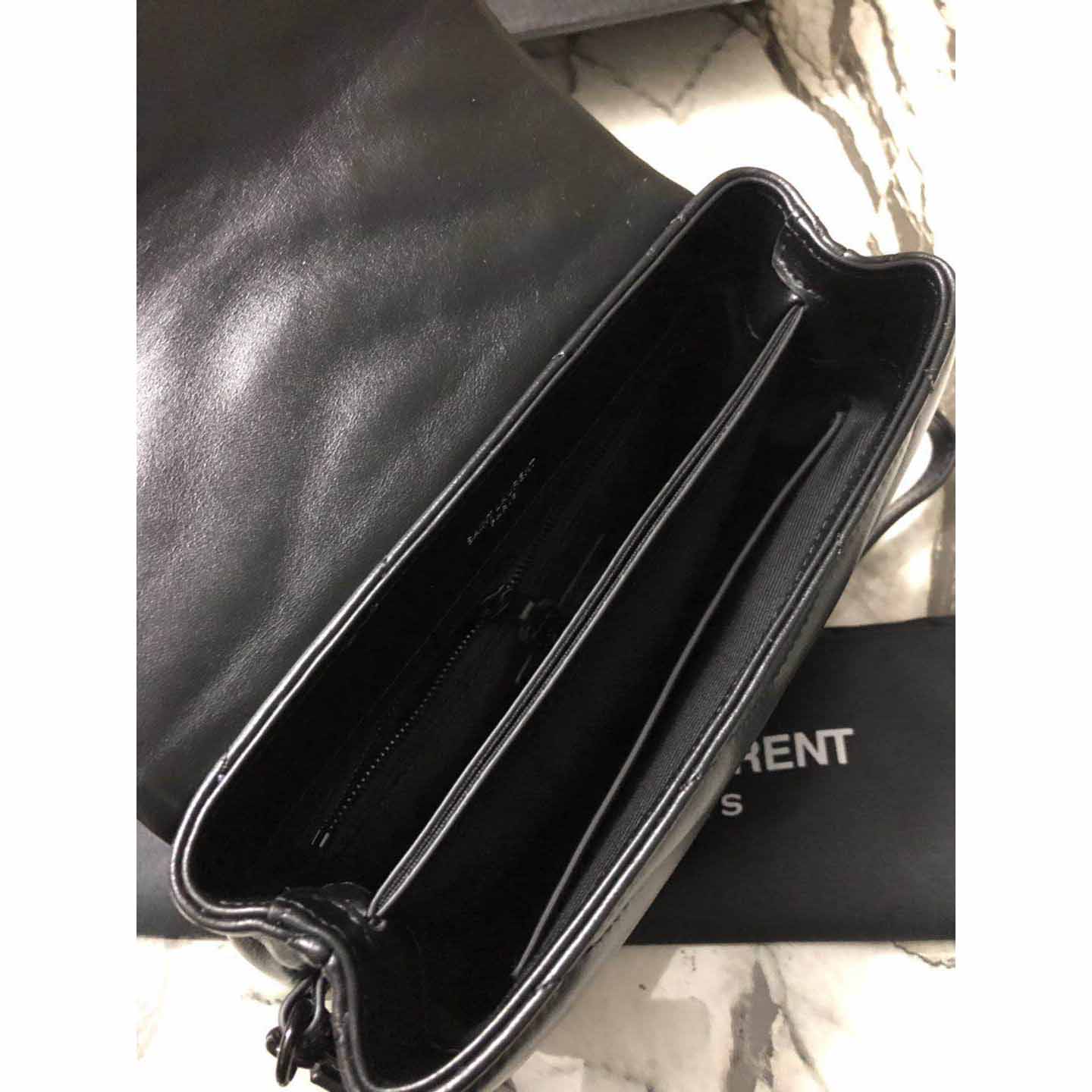 Saint Laurent Black Leather Shoulder Bag  - PerfectKickZ