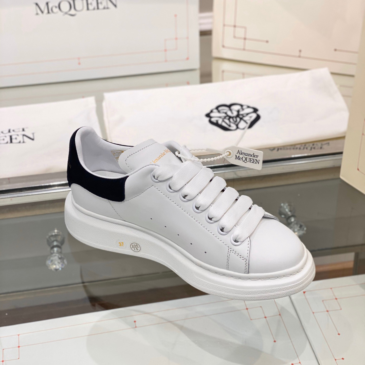 Alexander Mqueen Air Platform Suede Leather Sneakers  - PerfectKickZ