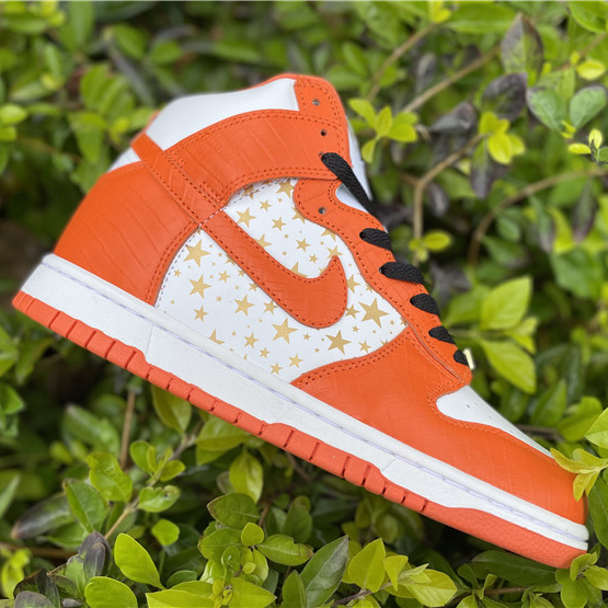 Nike Dunk High Pro SB Supreme Orange Stars - PerfectKickZ
