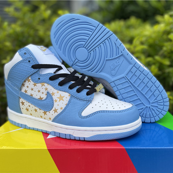 Nike Dunk High Pro SB Supreme Blue Stars 307385-141 - PerfectKickZ
