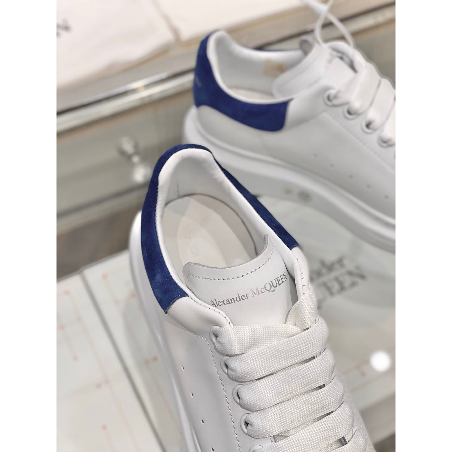 Alexander Mqueen Low-Top Air Platform Leather Sneakers    - PerfectKickZ