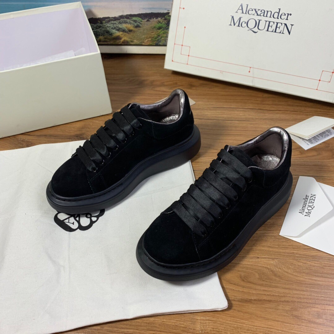 Alexander Mqueen Air Platform Black Suede Sneakers    - PerfectKickZ