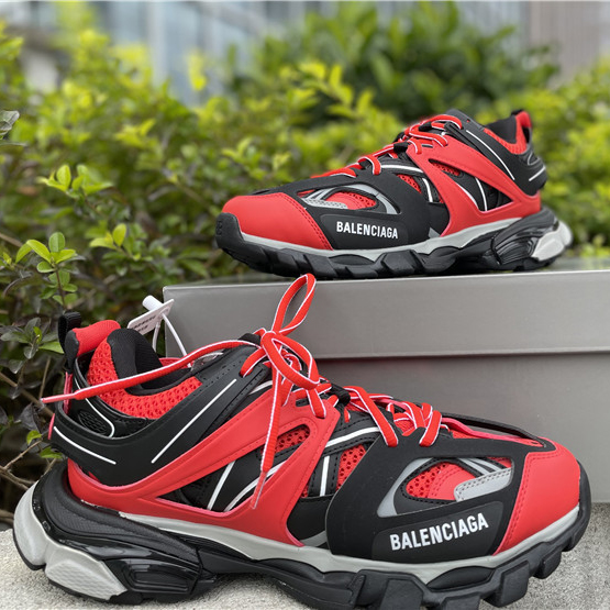 Balenciaga Track Sneakers In Red Grey Black - PerfectKickZ