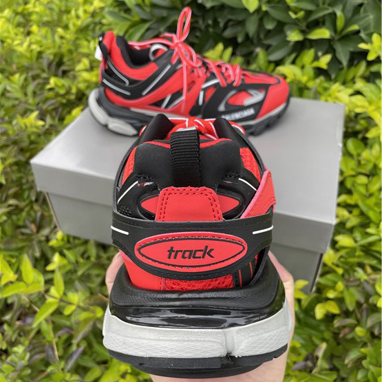 Balenciaga Track Sneakers In Red Grey Black - 