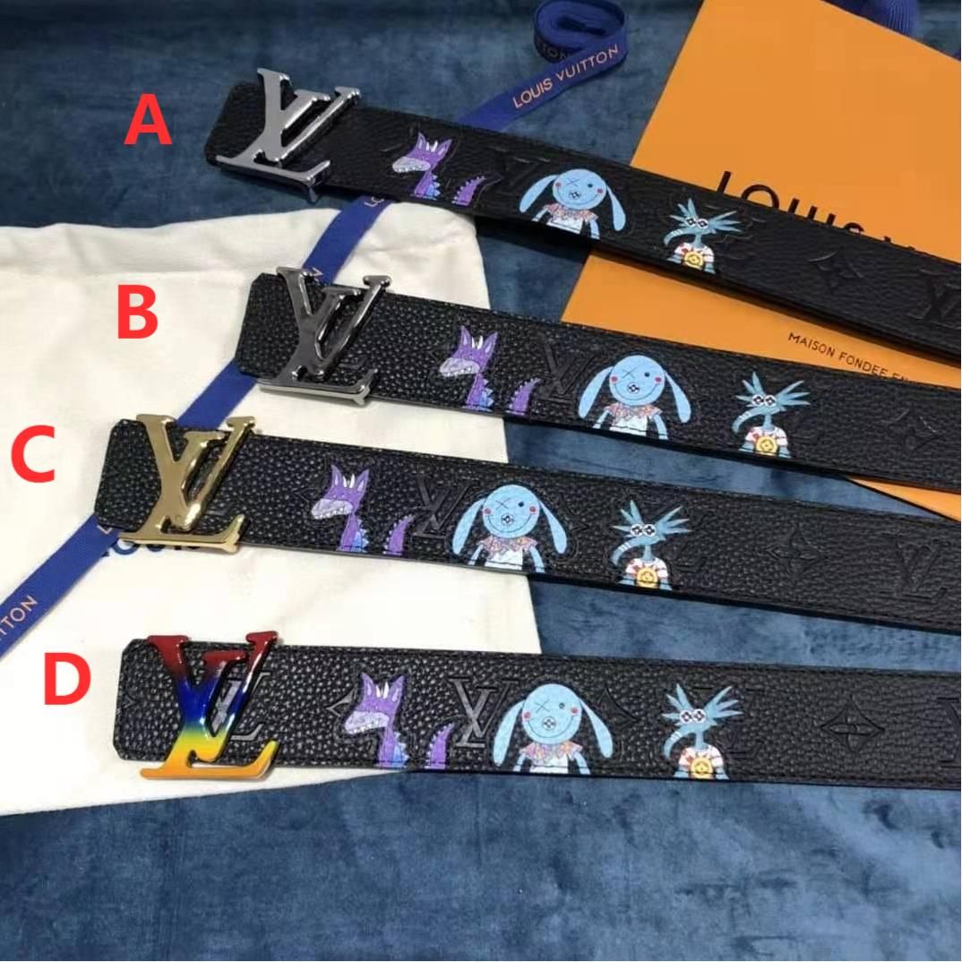 Louis Vuitton Carton Black Belt 40MM - PerfectKickZ