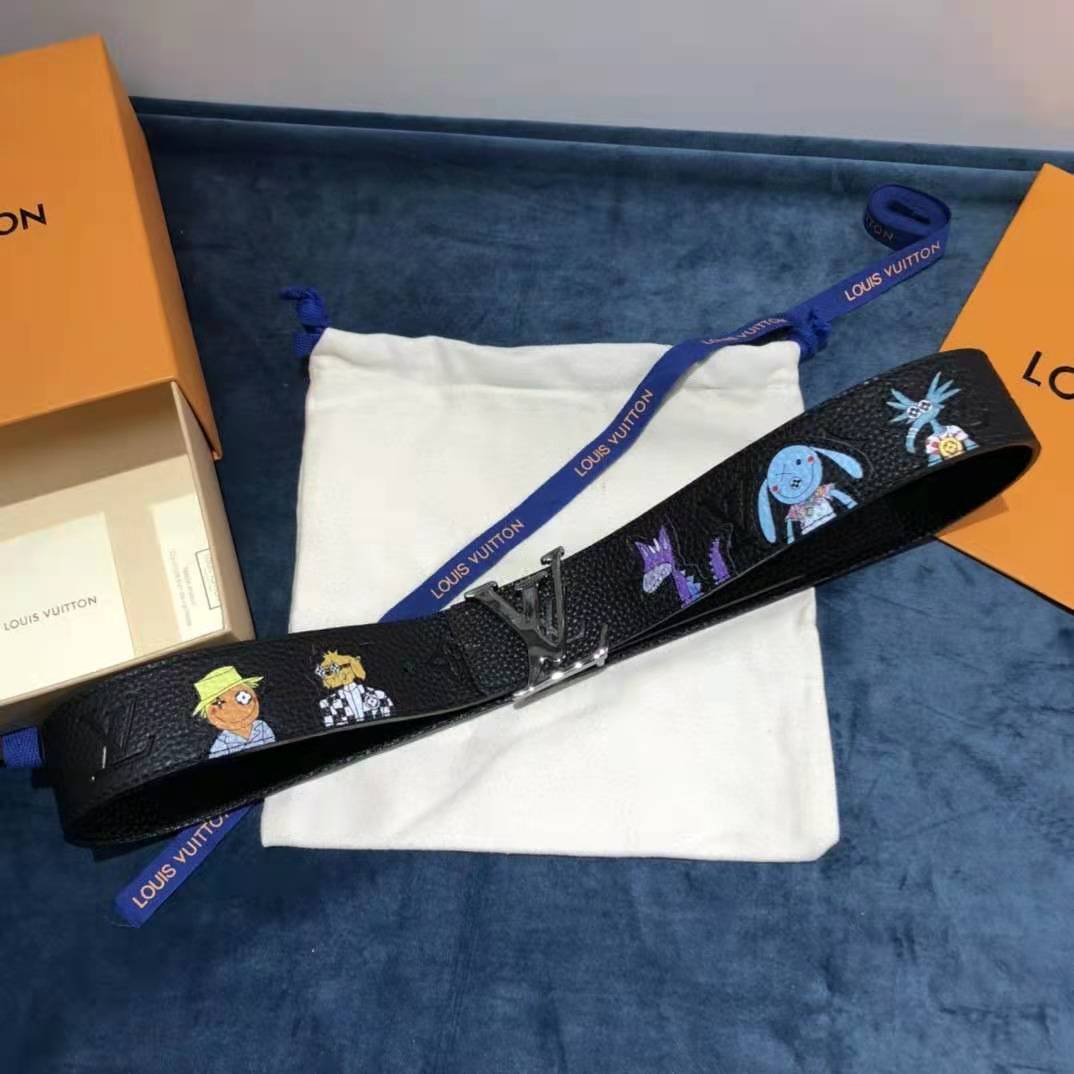 Louis Vuitton Carton Black Belt 40MM - PerfectKickZ