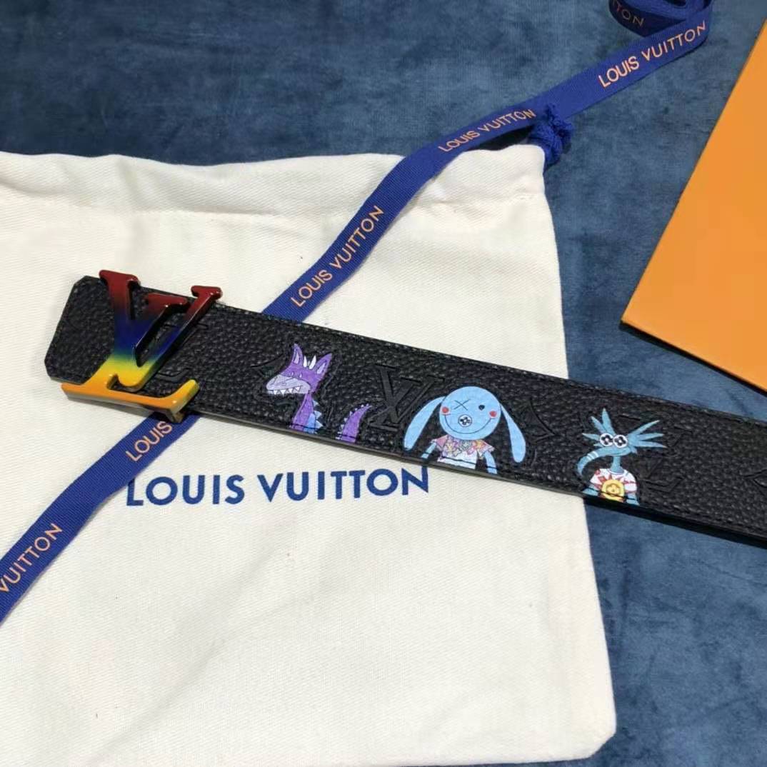 Louis Vuitton Carton Black Belt 40MM - PerfectKickZ
