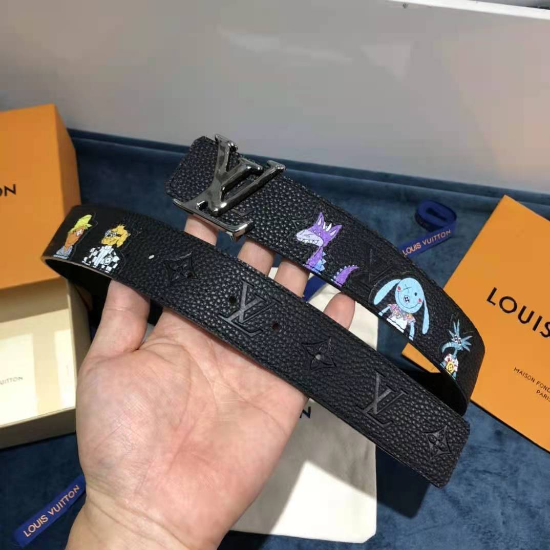 Louis Vuitton Carton Black Belt 40MM - PerfectKickZ