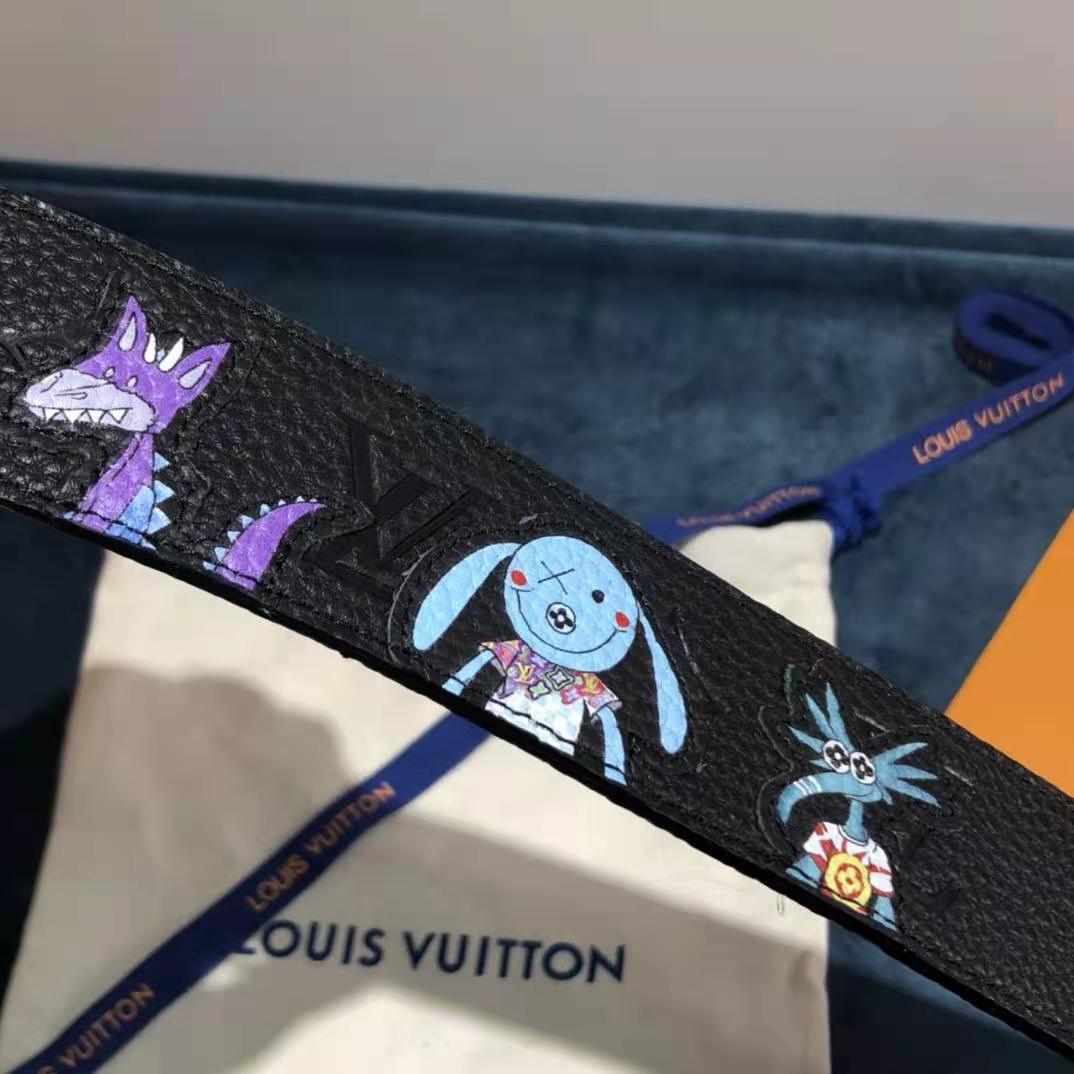 Louis Vuitton Carton Black Belt 40MM - PerfectKickZ