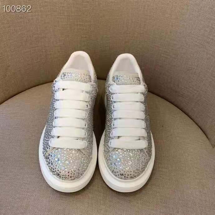 Alexander Mqueen Silver Sneakers     - PerfectKickZ