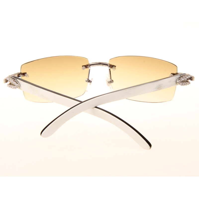Cartier  3524012 Black And White Buffalo Big Lens Sunglasses In  Silver - PerfectKickZ