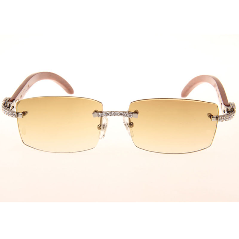 Cartier 3524012 Diamond Wood Sunglasses In Silver - PerfectKickZ