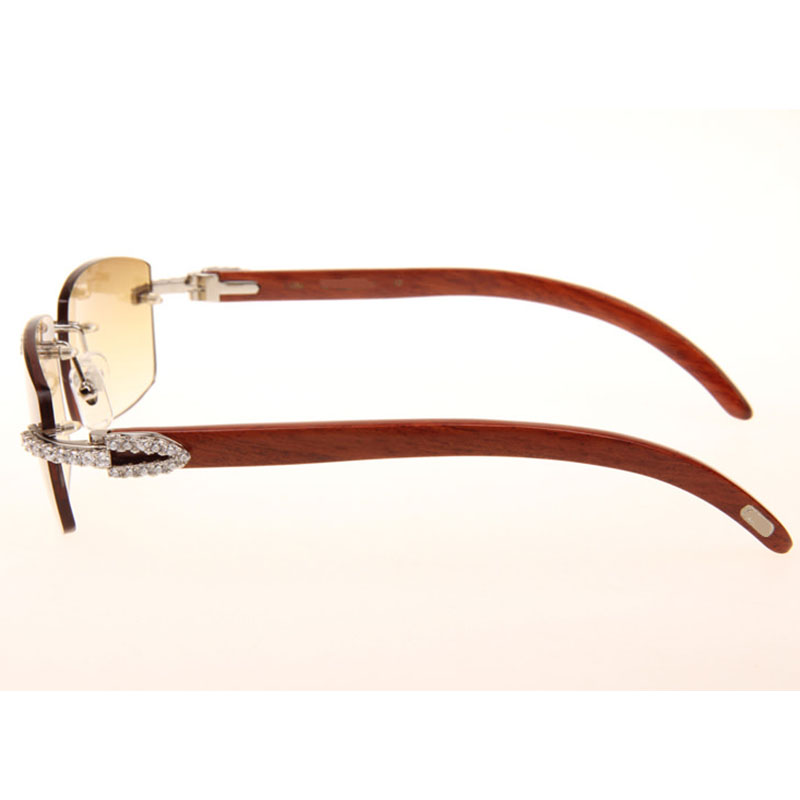 Cartier 3524012 Diamond Wood Sunglasses In Silver - PerfectKickZ
