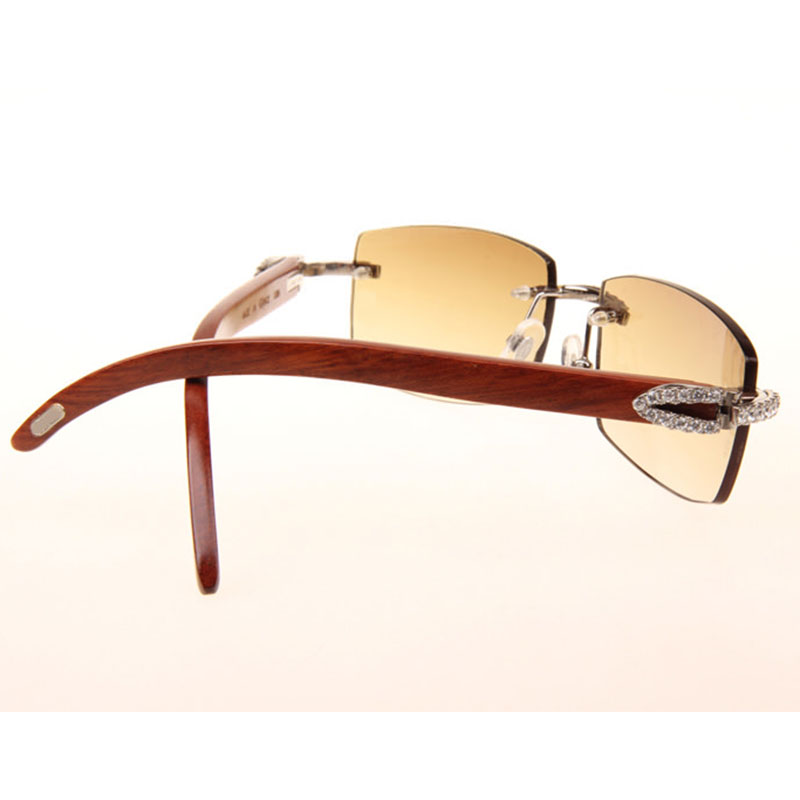 Cartier 3524012 Diamond Wood Sunglasses In Silver - PerfectKickZ