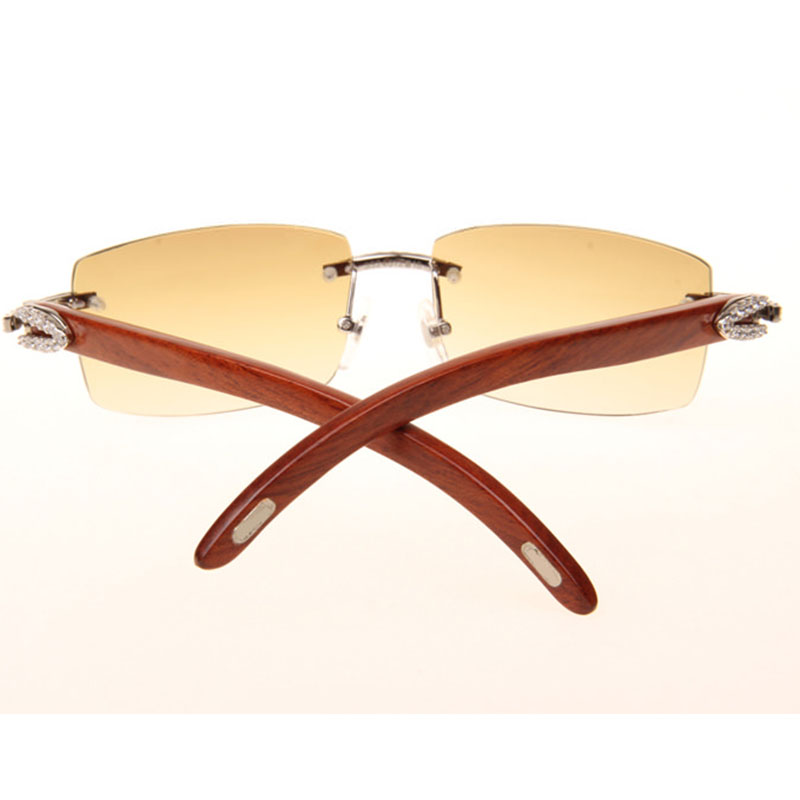 Cartier 3524012 Diamond Wood Sunglasses In Silver - PerfectKickZ