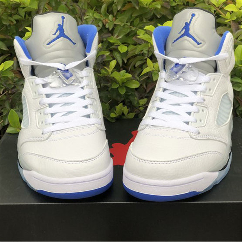 Air Jordan 5“Stealth 2.0” White And Blue Sneaker - PerfectKickZ