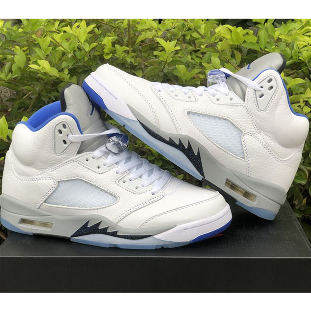 Air Jordan 5“Stealth 2.0” White And Blue Sneaker - PerfectKickZ