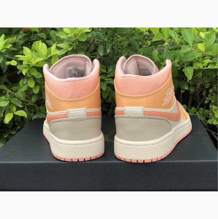 Jordan  Pink Orange Stitching Air  1 Mid - PerfectKickZ
