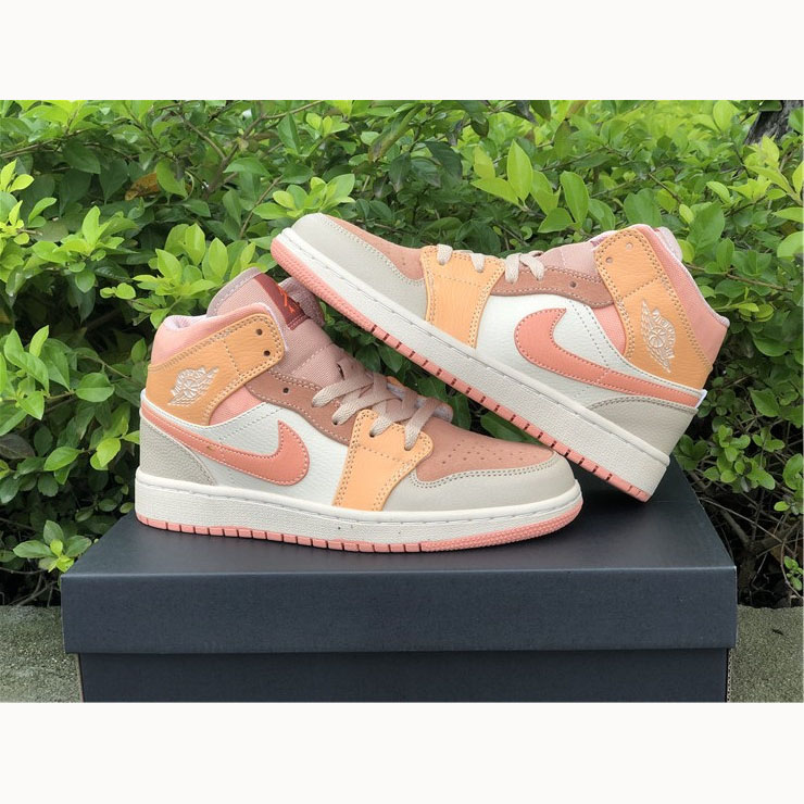 Jordan  Pink Orange Stitching Air  1 Mid - 