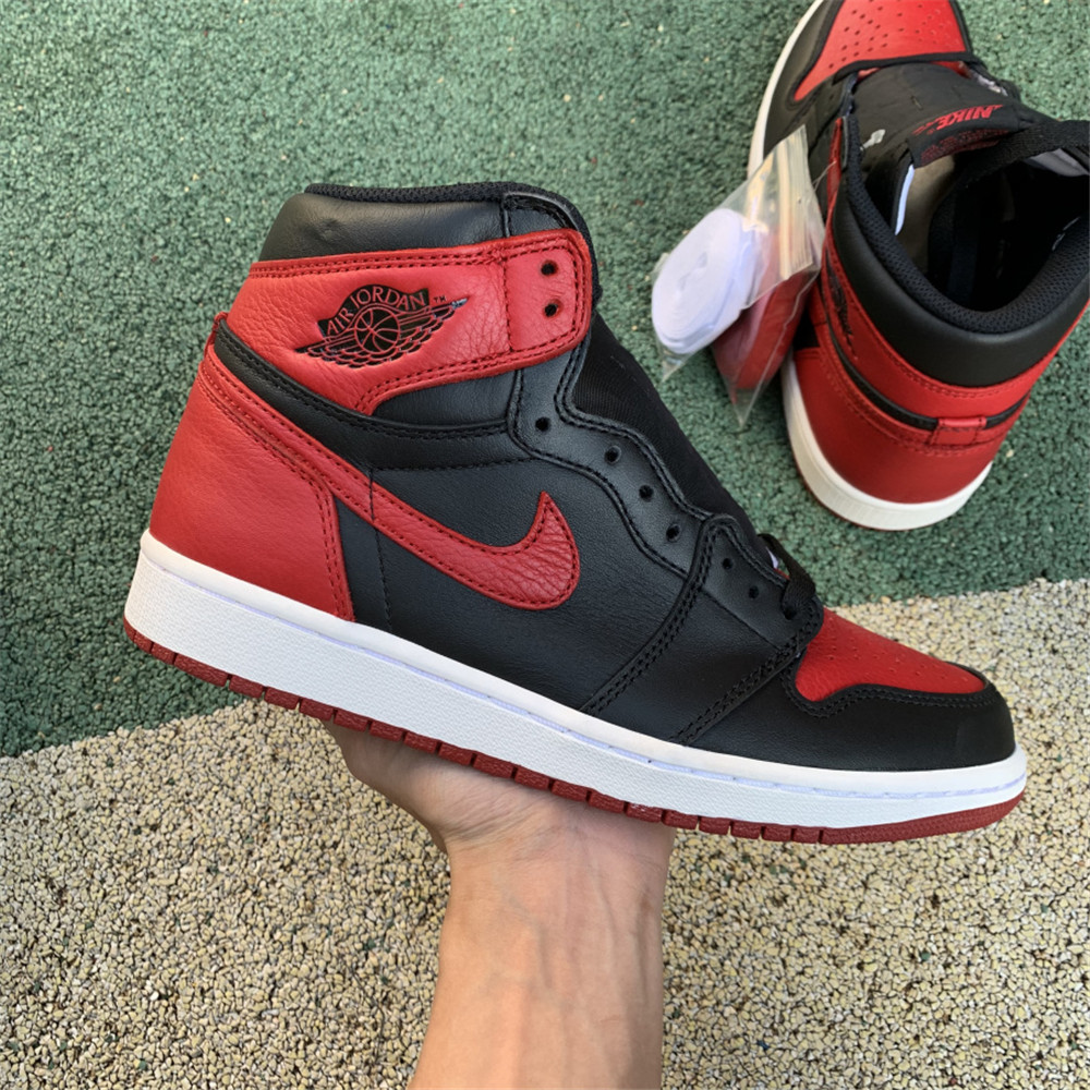 Jordan AJ 1 OG Banned Red Black Sneaker 555088-001 - PerfectKickZ