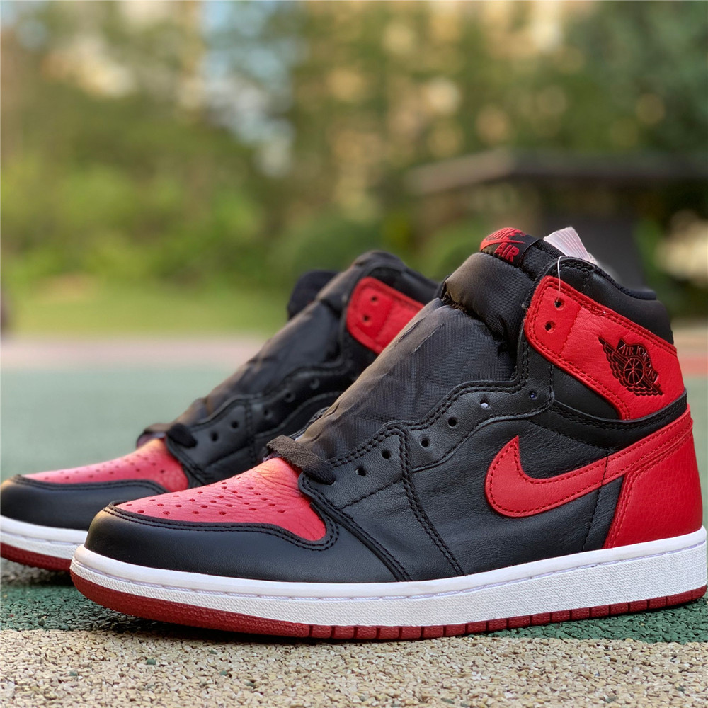Jordan AJ 1 OG Banned Red Black Sneaker 555088-001 - PerfectKickZ